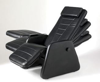 Full-Recline Zero Gravity Chair with Heat and Massage - Black