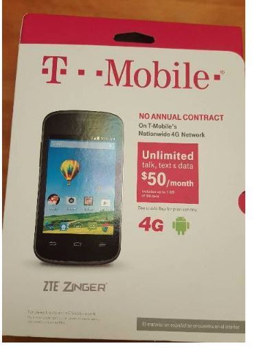T-Mobile ZTE Zinger Pre-Paid Phone