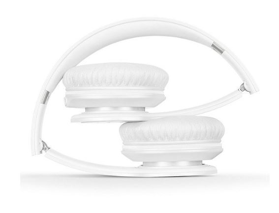 Beats by Dr. Dre Solo Headphones Drenched in White WRed Cable