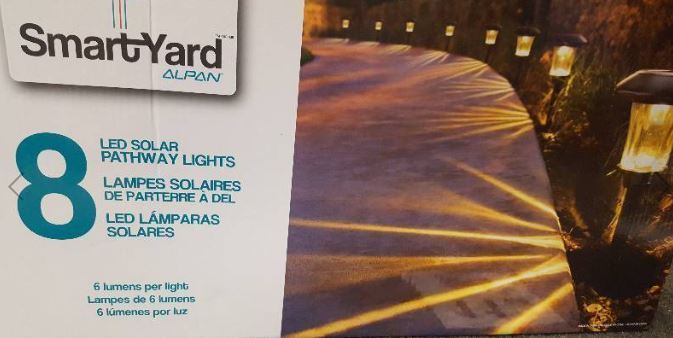 Smart Yard LED SOLAR Pathway Lights 8 pk