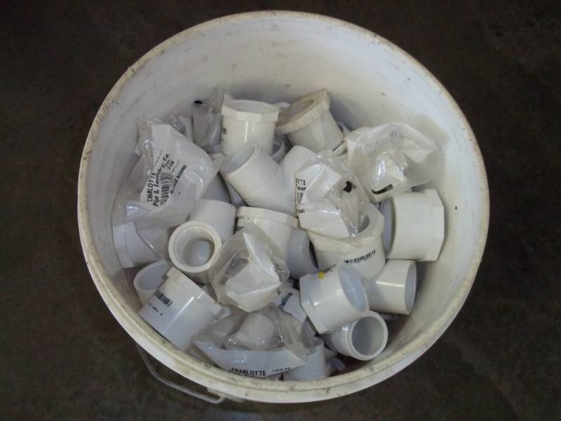 lot 22 image: New 5 Gallon Pail of PVC Plumbing Fittings