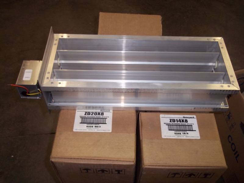 lot 66 image: NEW 20 x 8 Automatic Damper Lot of 3