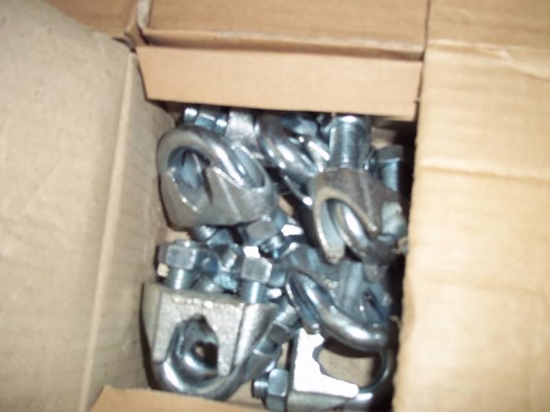 lot 168 image: New 58 Wire Rope Clips Box of 60