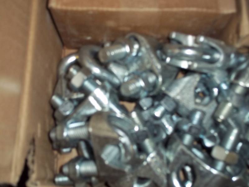 lot 169 image: New 58 Wire Rope Clips Box of 78