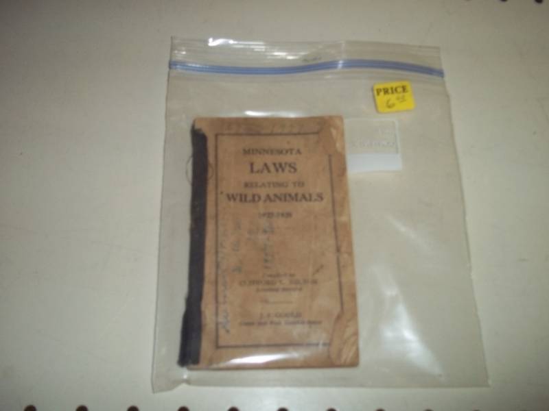 lot 188 image: Minnesota Wild Animal Laws 1927-1928