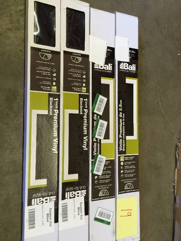 Lot of 4 Bali Cut to size Mini Blinds Black 1 in premium Vinyl  New