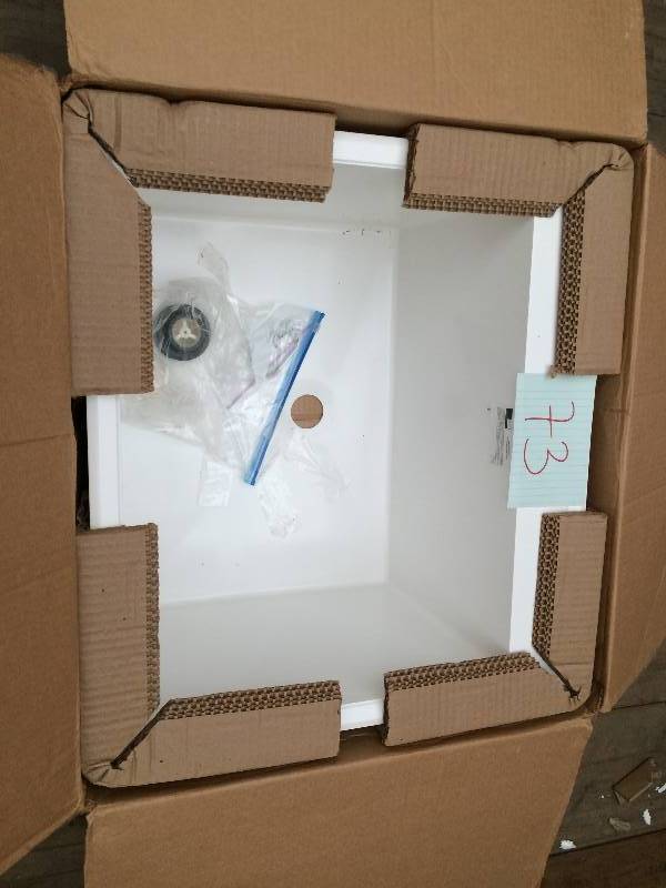 FIAT White Self-Rimming Composite Acrylic Laundry Sink New