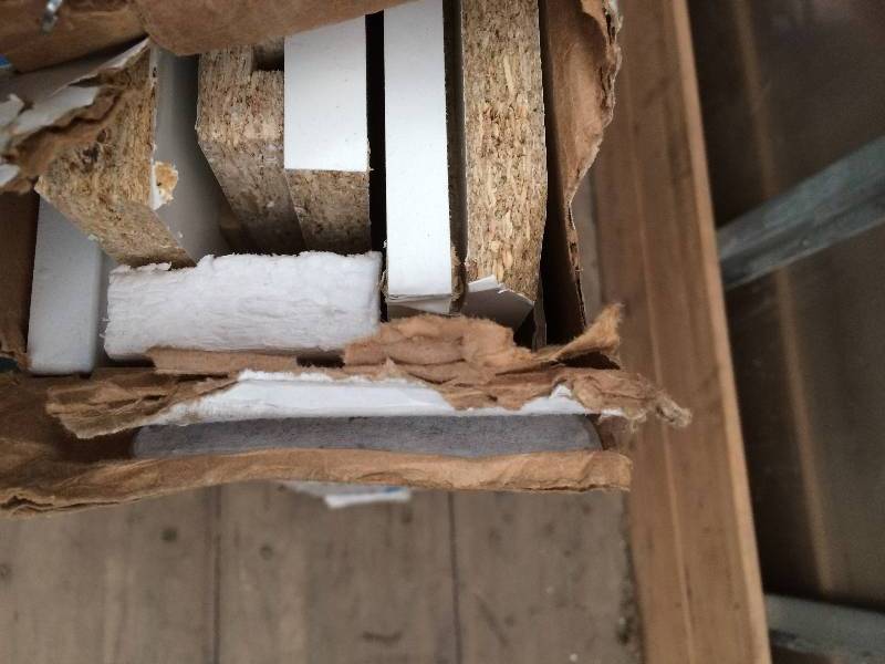 Closetmaid 3 drawer base cabinet - damaged corners see pictures