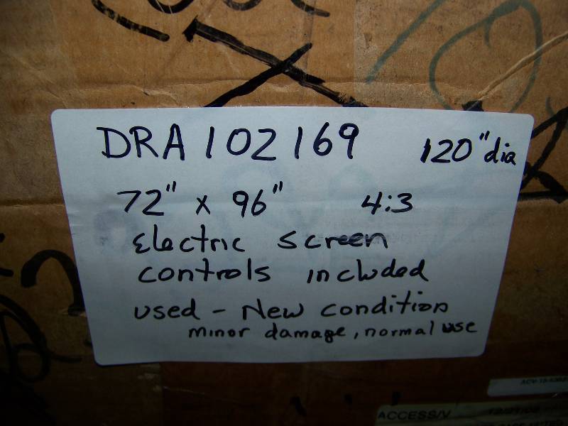 lot 31 image: Draper, 120 Diagonal, Powered (Electric), Projection  Movie Screen with Control Switch