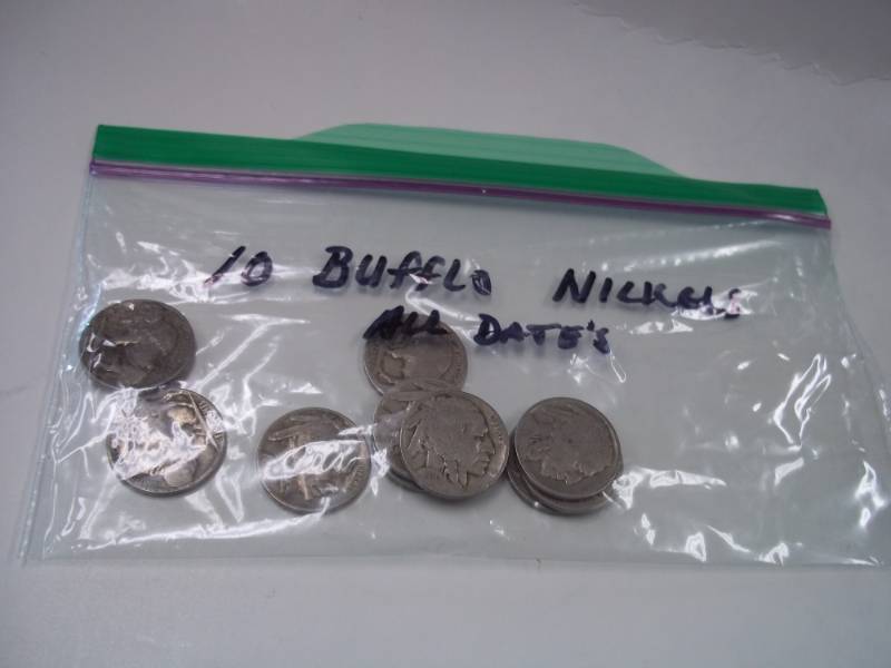 10 Buffalo Nickels