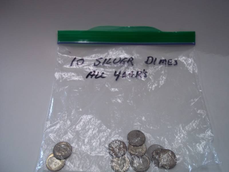 10 Silver dimes