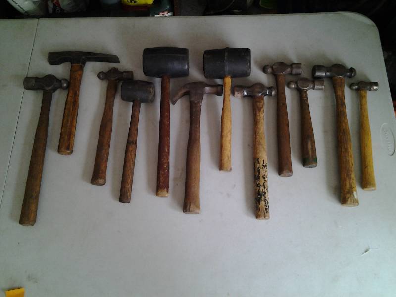 12-Assorted Hammers, Rubber Mallets