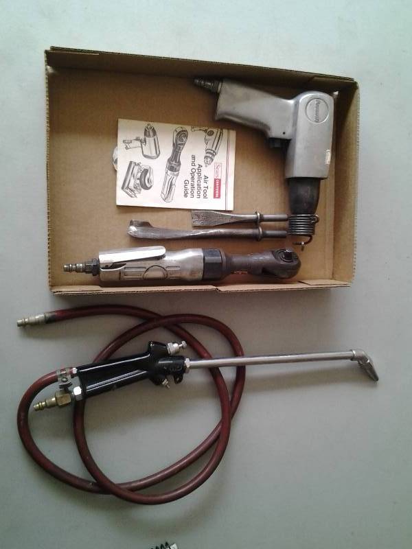 38 Air Ratchet, Air Chisel & Tips, Engine Cleaner