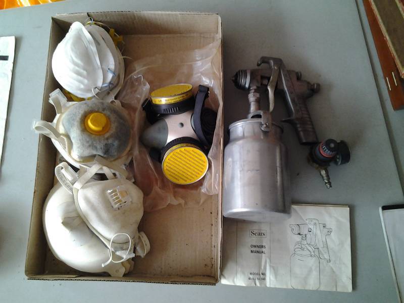 Craftsman Spray Gun, Masks, Respirator, Air Gauge
