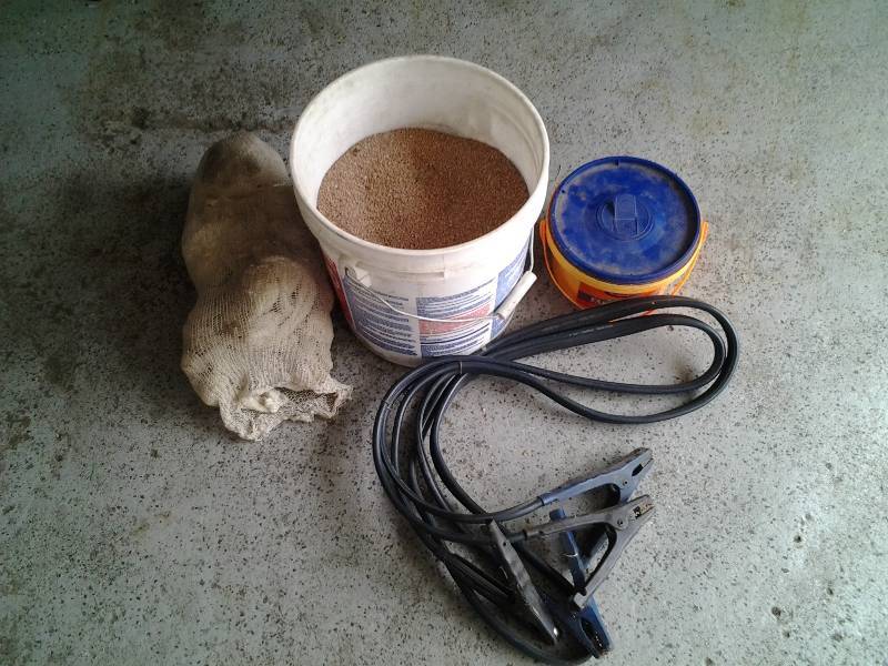 Floor Dry, Jumper Cables, GoJo Cleaner, Cheese Cloth