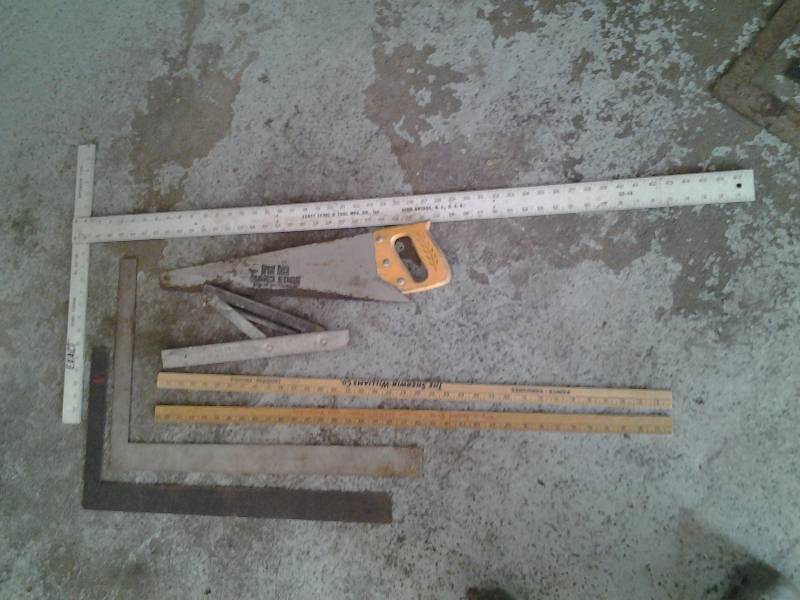 Squares, Sheet Rock Square, Hand Saw, Combination Square, Yard Stick