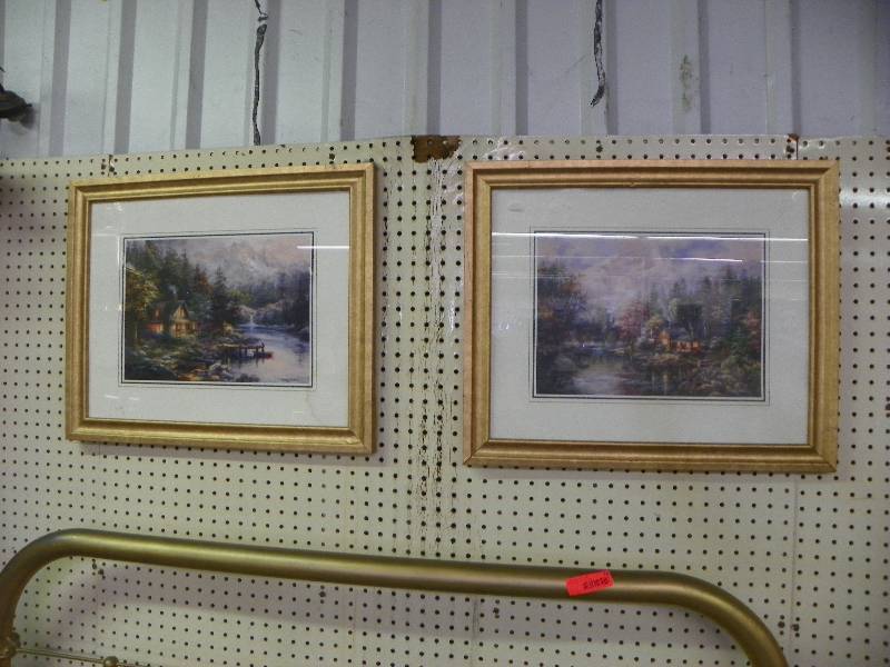 Two Nicky Boehme prints in gilt frames