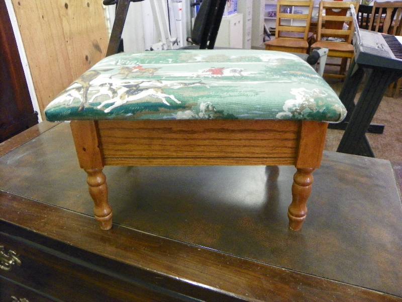 Hidden box footstool, 15 x 11, 9 high