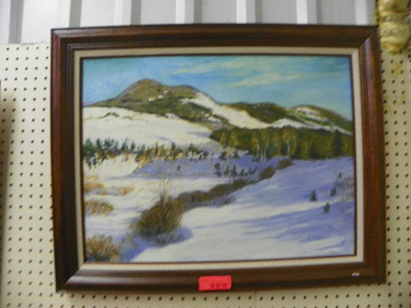 J. Marvin, oil on canvas, nicely framed, 23x29