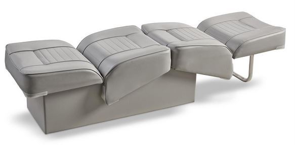 Back-to-Back Lounge Boat Seat - Gray Color