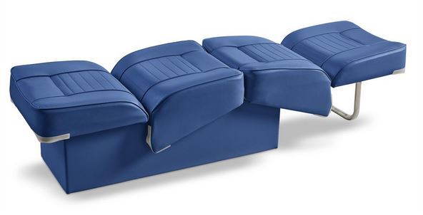 Back-to-Back Lounge Boat Seat - Blue Color