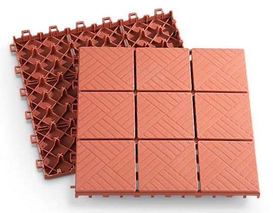 24 Piece Interlocking Patio Pavers, 12 x 12 set