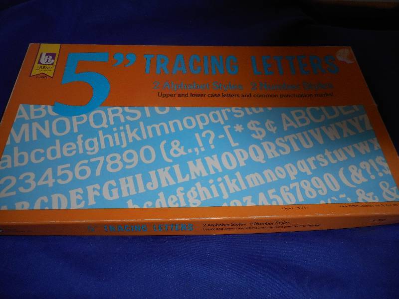 BOX OF 5 INCH TRACING LETTERS