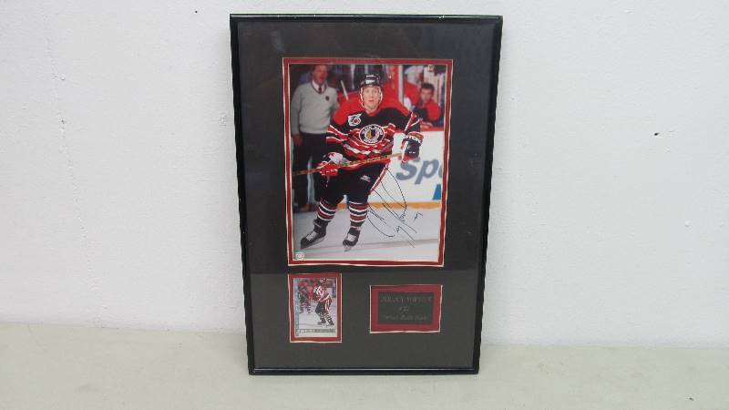 lot 29 image: Framed Authentic Jeremy Roenick Autograph Photo