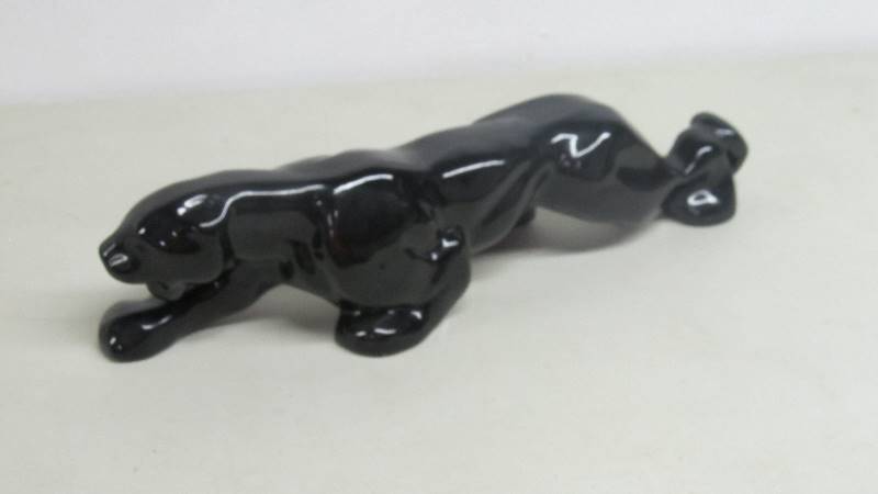 lot 61 image: Mid Century Ceramic Stalking Panther Sculpture