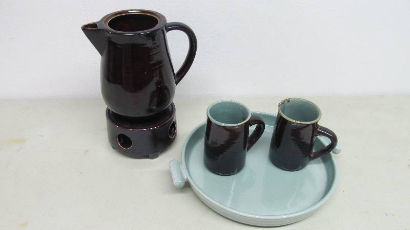 lot 65 image: Red Wing Village Green Coffee and Serving Pieces