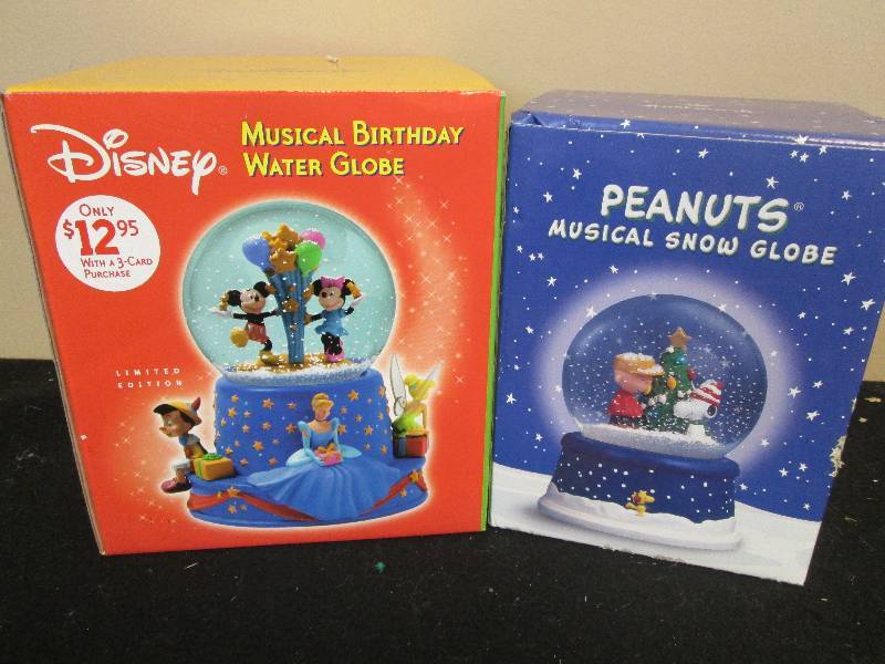 lot 94 image: Peanuts & Disney Snow Globes.