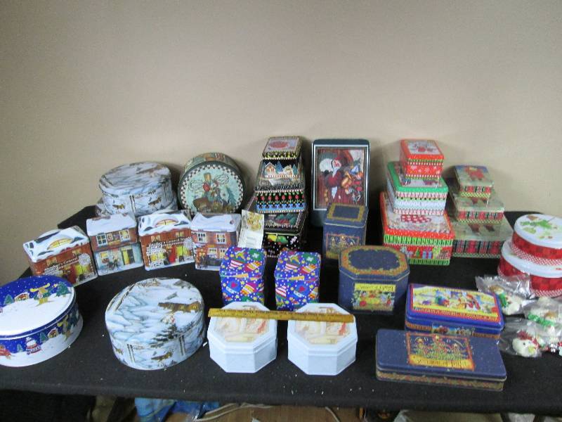 lot 231 image: Christmas Tins