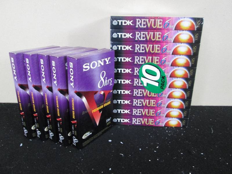lot 260 image: Sony 6 & 8 Hour Video Tape