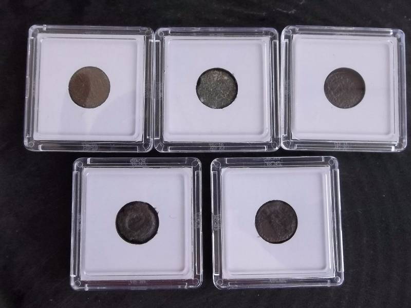 5-Roman Coins From 200 A.D To 400 A.D.