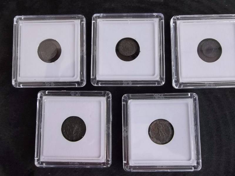 5-Roman Coins From 200 A.D To 400 A.D.