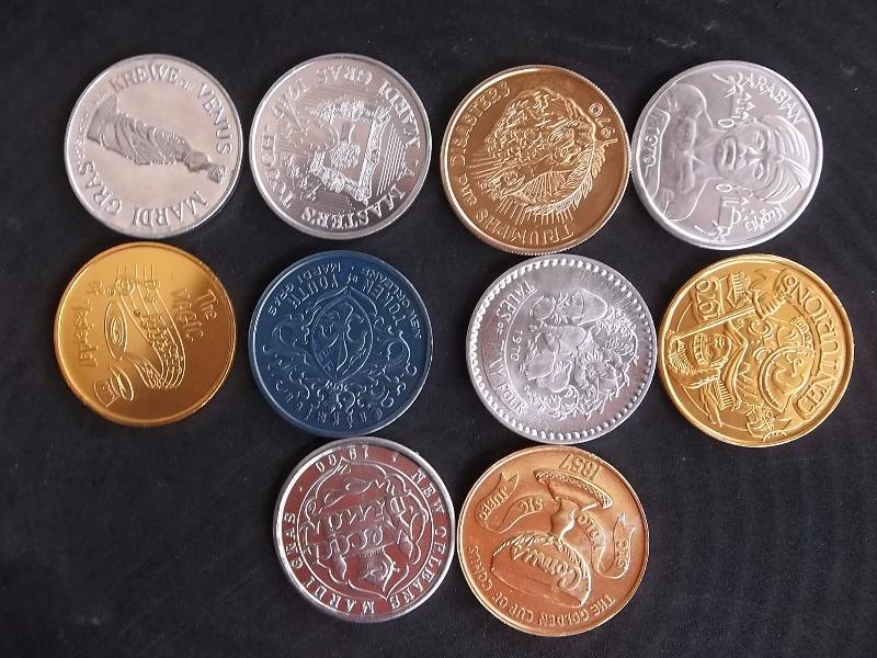 10 Mardi Gras Coins From 1960-2000