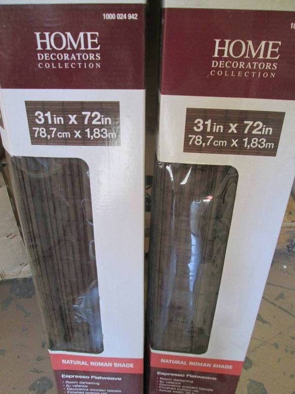 Set of 2 Home Natural Roman Shade E...