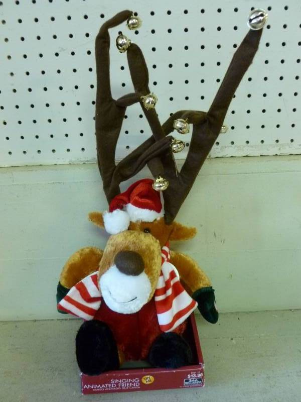 lot 414 image: Animated Stuffed Reindeer