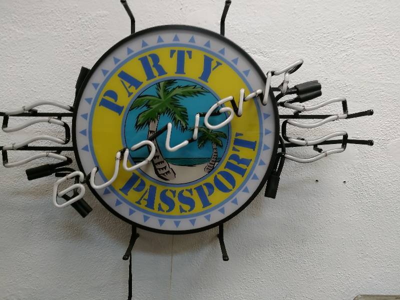 lot 12 image: Bud Light Party Passport Neon Sign