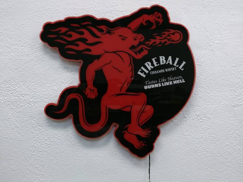 lot 11 image: Fireball Cinnamon Whiskey Lighted Sign