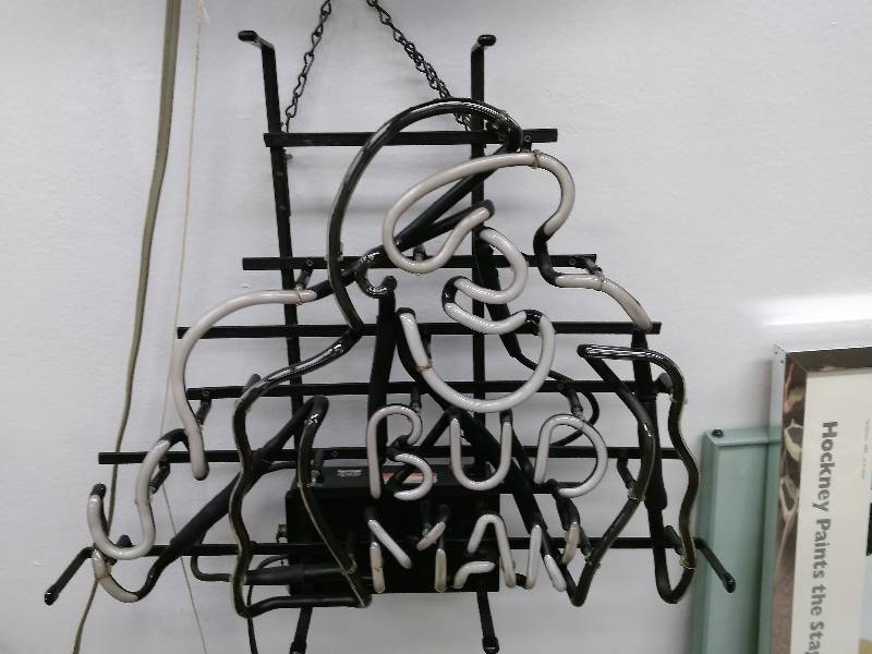 lot 4 image: Vintage Budman Neon Sign
