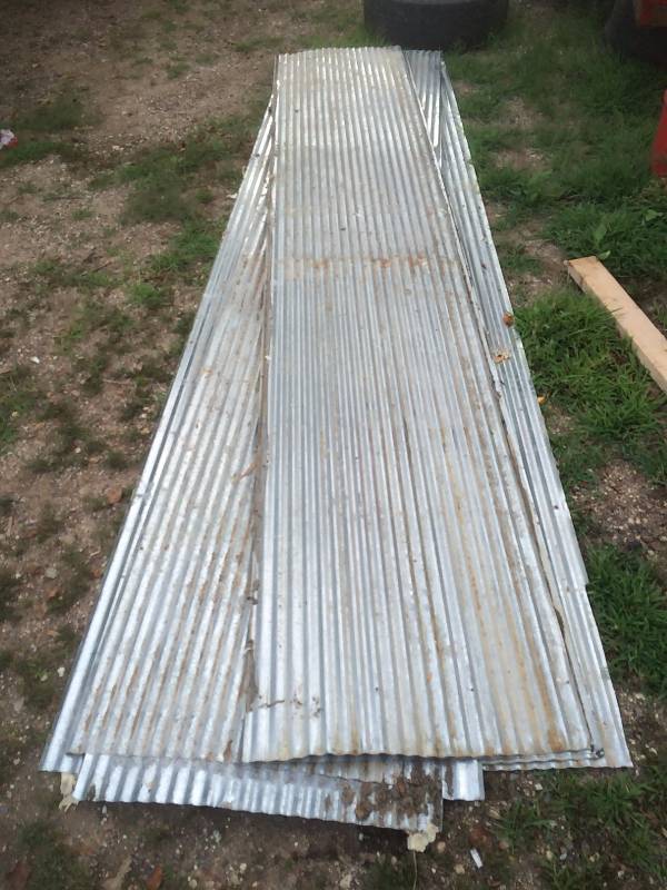 8 Pieces of Galvanized Barn Tin
