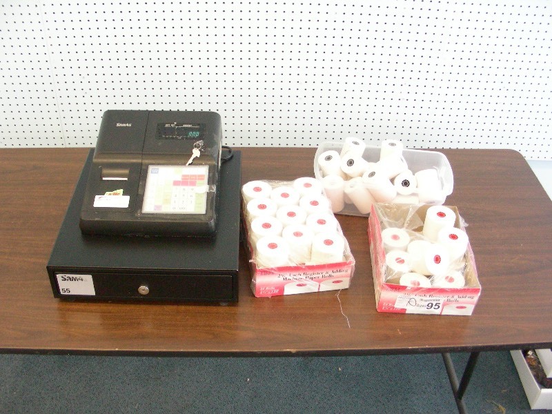 Working Cash Register and Supplies