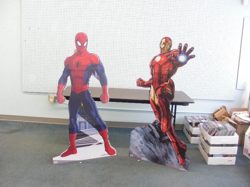 2 Life Sized Cardboard Cutouts Of Spiderman and Ironman EC 175