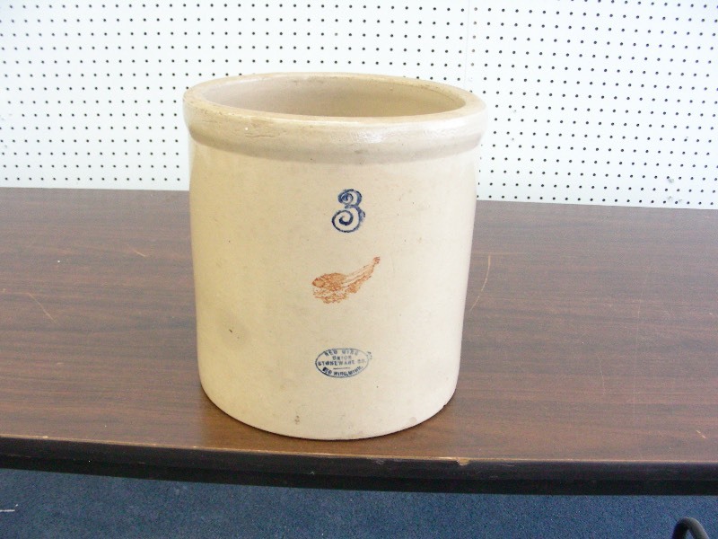 Antique 3 Gallon Red Wing Crock