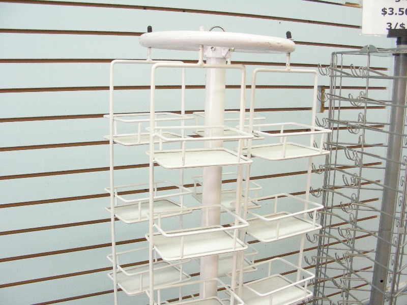 Lot of 3 Tall Metal Rolling Spinning Retail Displays