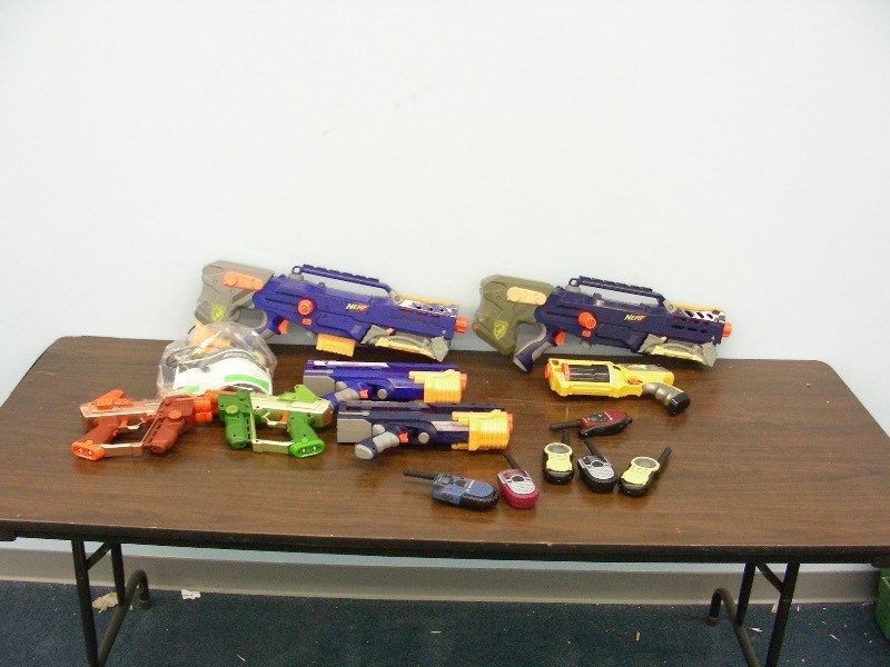 Large Lot of NERF Guns, Laser Tag, Walkie Talkies, etc.