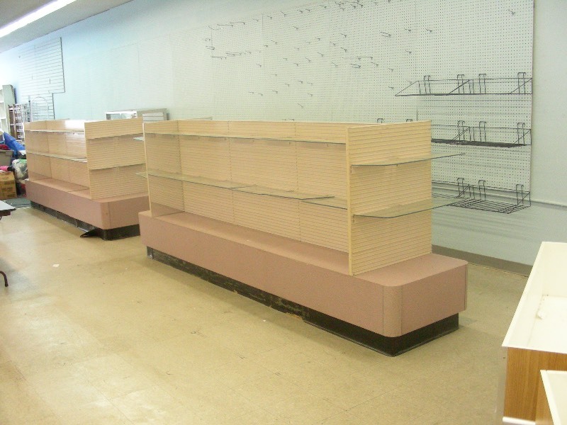 2 Large Retail Display Shelves