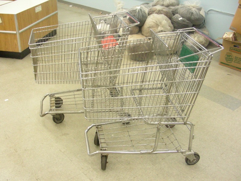 2 Chrome Shopping Carts