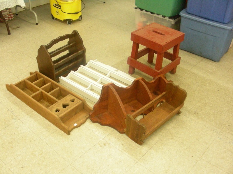 Lot of Wood Hanging Displays etc.